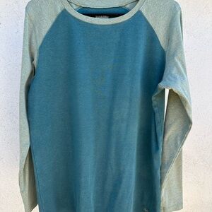 Noble Outfitters Teal Raglan Pullover with Light Mint Trim